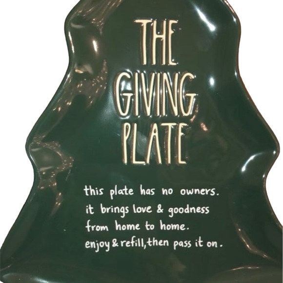 Rae Dunn By Magenta Green The Giving Plate - Picture 7 of 9